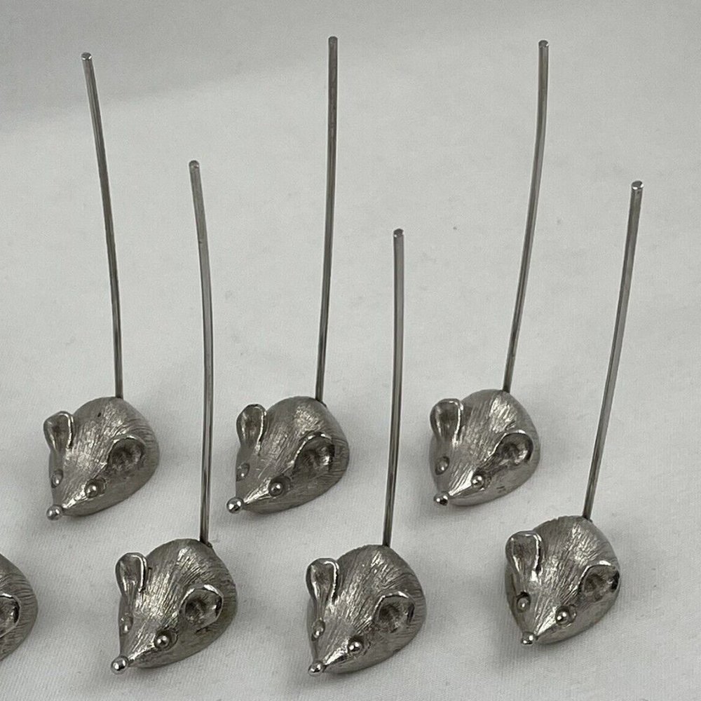 Napier Vintage Mice Figurines/Cheese Servers (7)